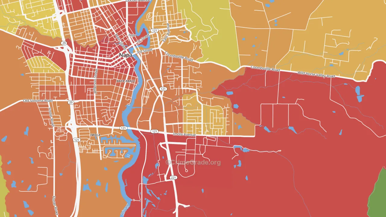 Terrace-Shurtleff, Napa, CA Map of Assault Rates