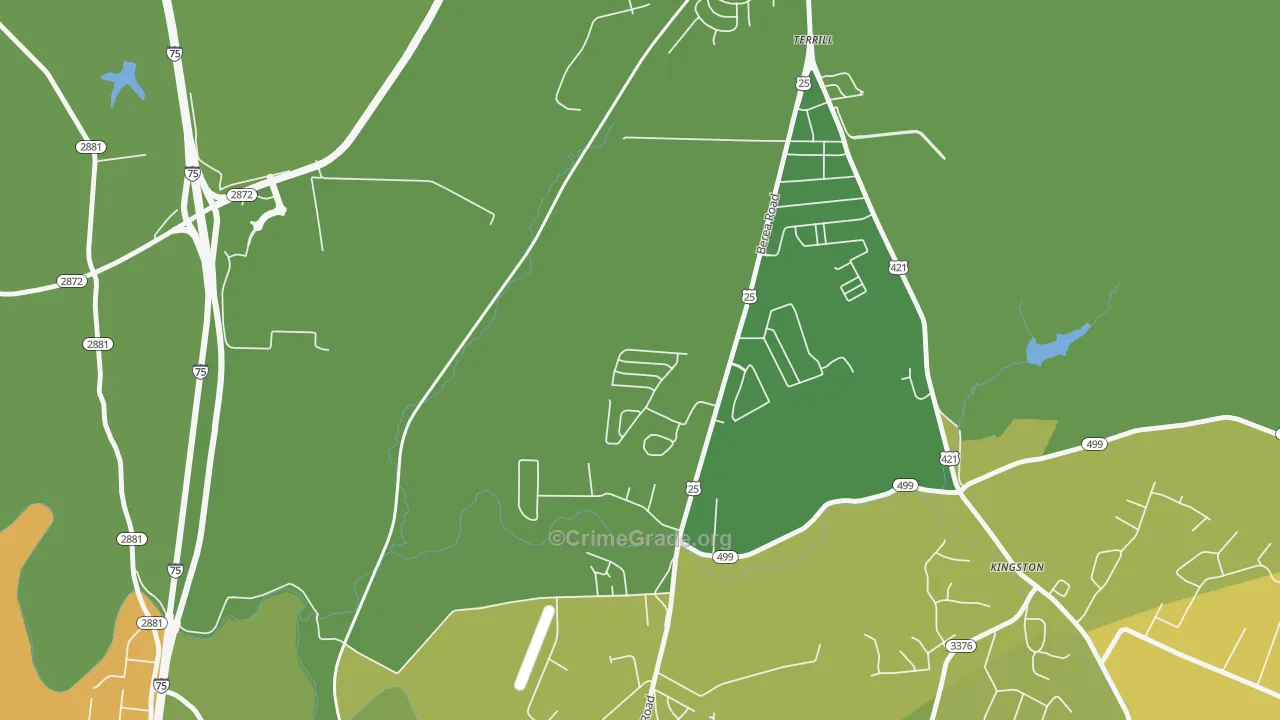 Terrill, KY Map of Assault Rates