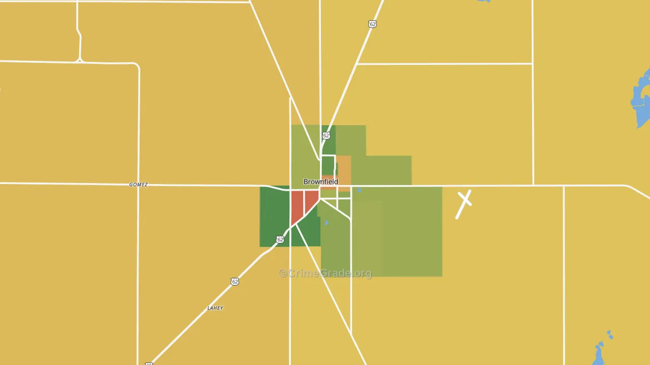 Terry County, TX Map of Assault Rates