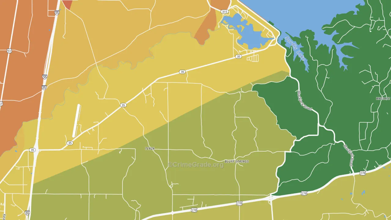 Terza, MS Map of Assault Rates