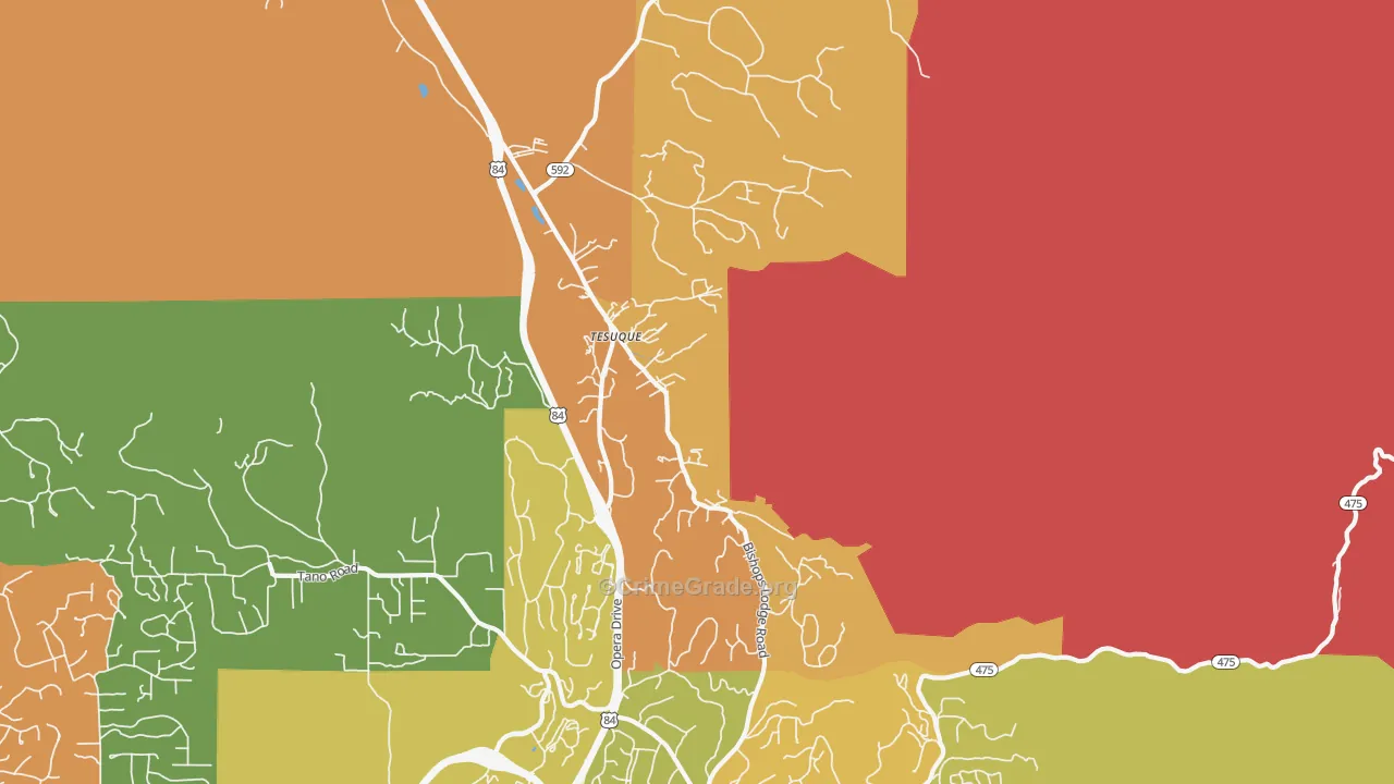 Tesuque Pueblo, NM Map of Assault Rates