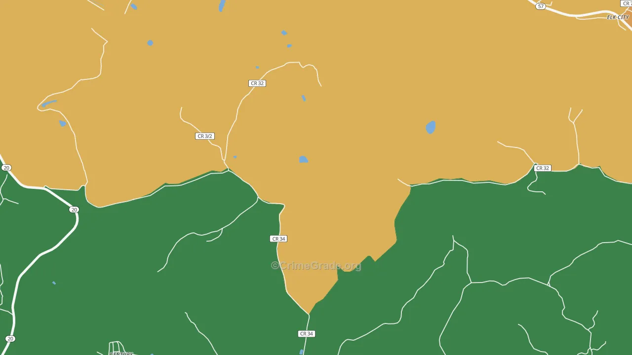 Teter, WV Map of Assault Rates