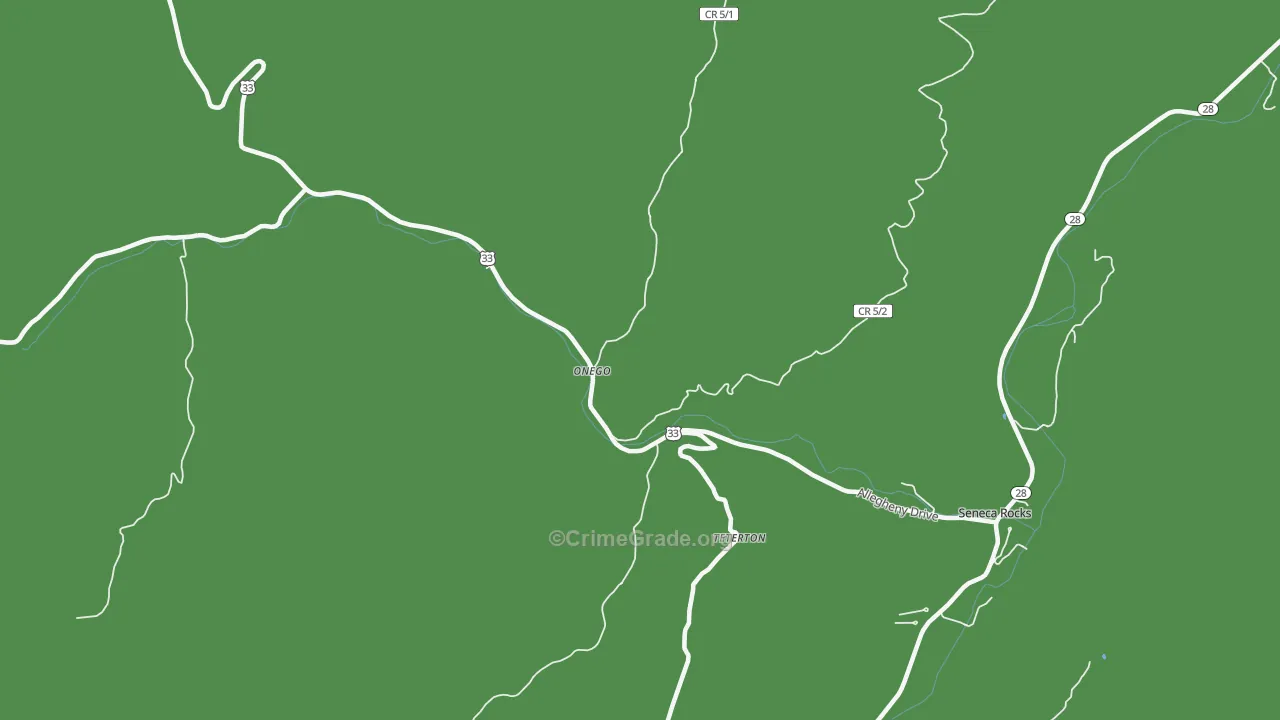 Teterton, WV Map of Assault Rates