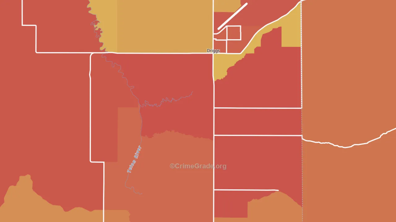 Teton County, ID Map of Assault Rates