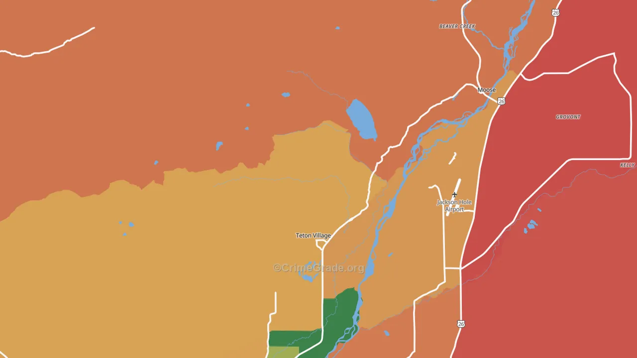 Teton Village, WY Map of Assault Rates