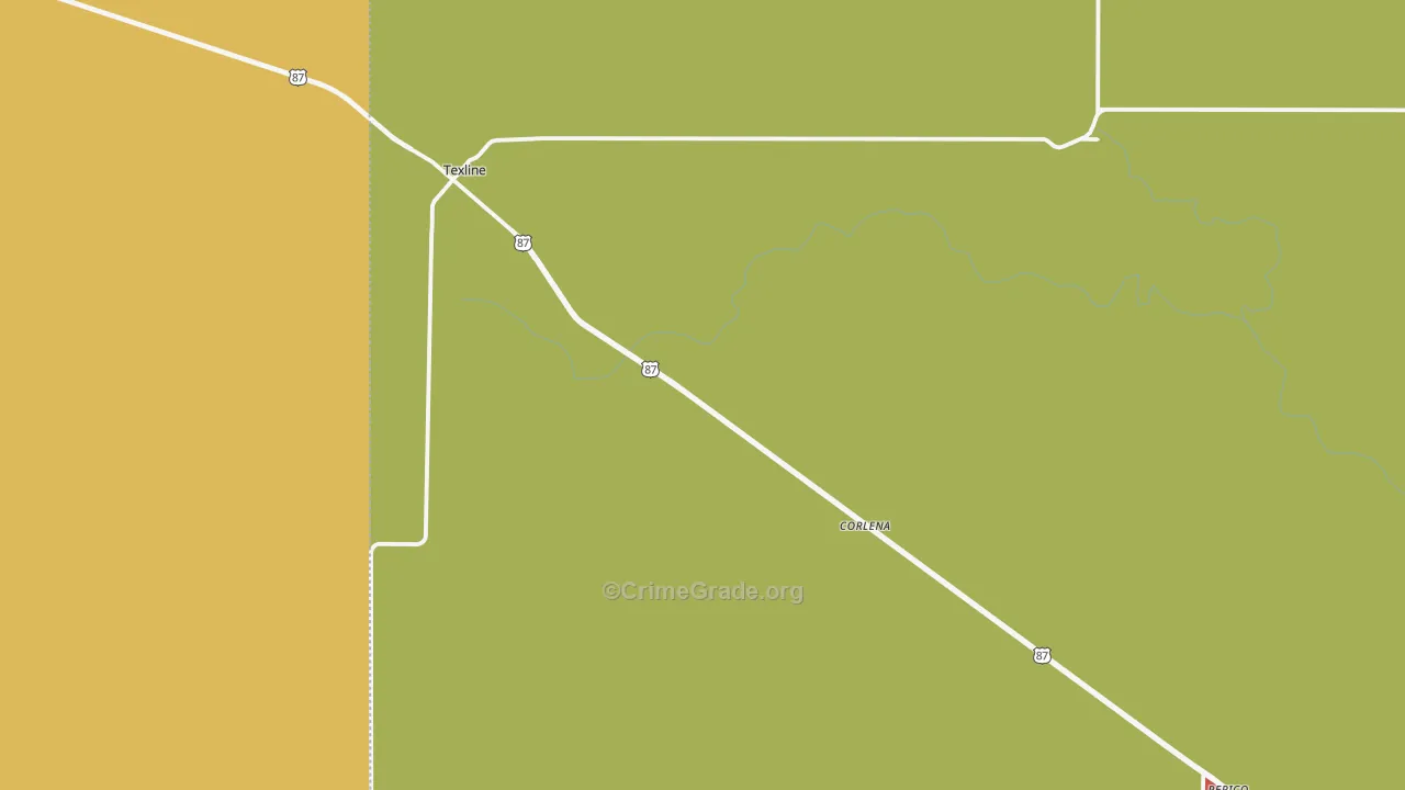 Texline, TX Map of Assault Rates