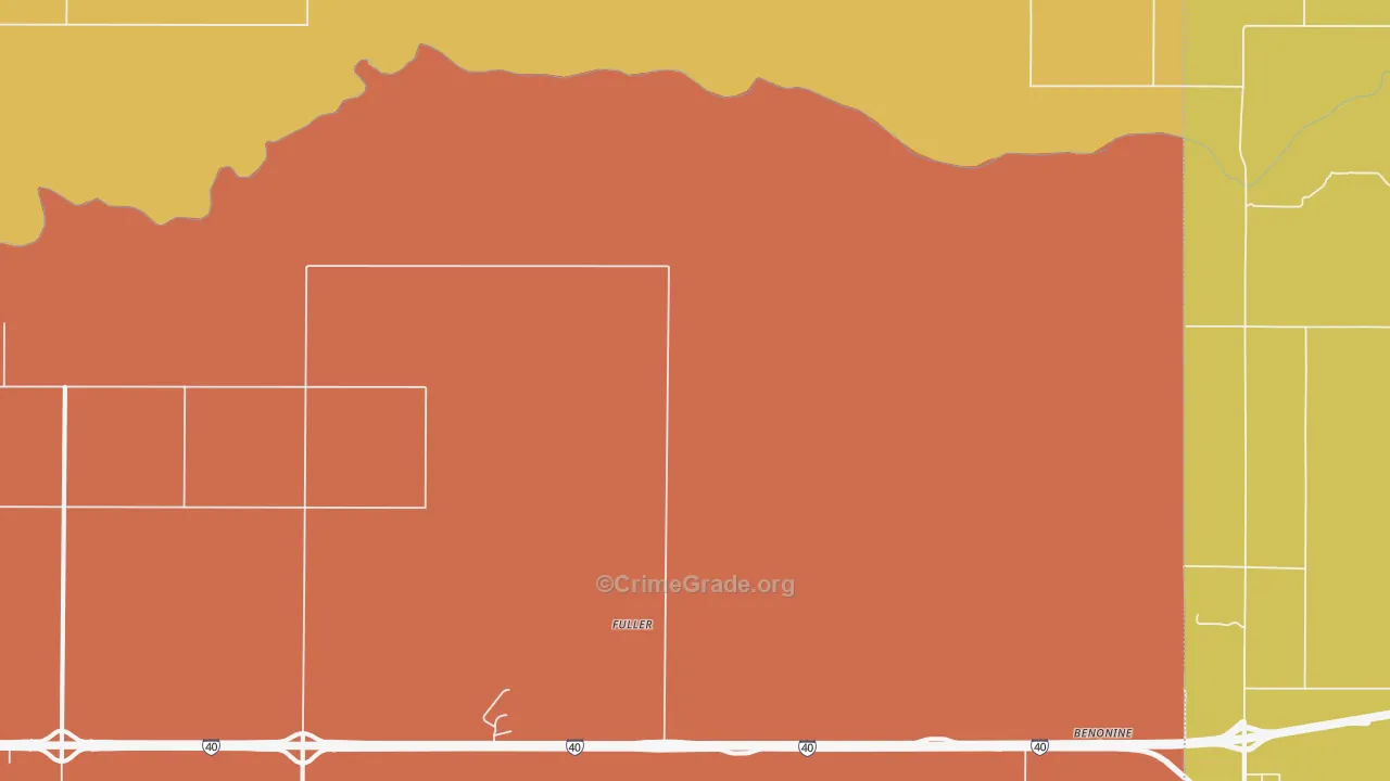 Texola, TX Map of Assault Rates