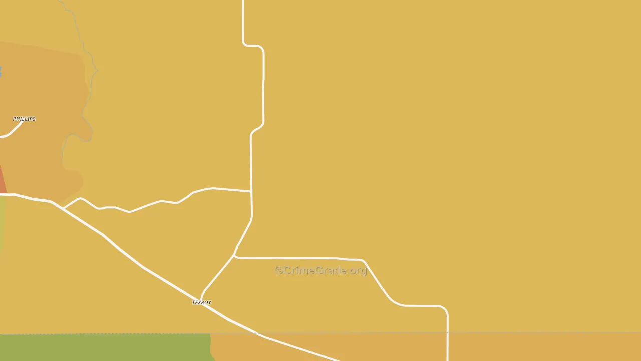 Texroy, TX Map of Assault Rates