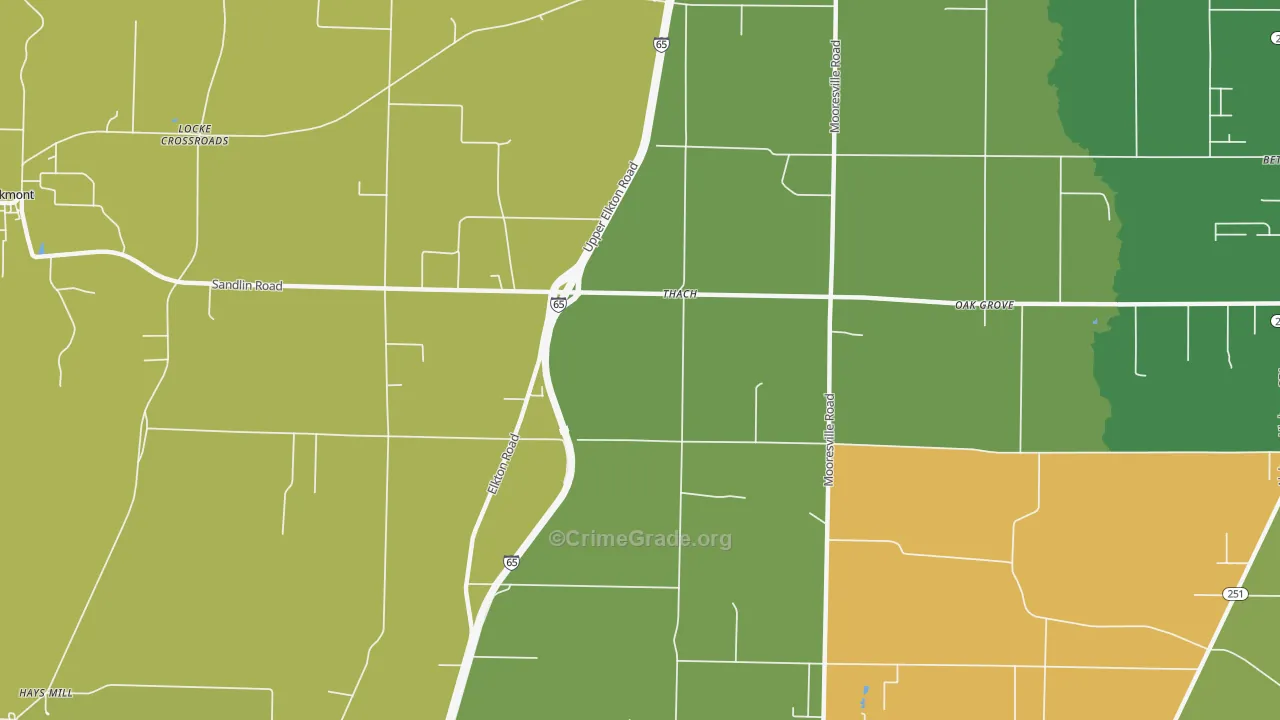 Thach, AL Map of Assault Rates