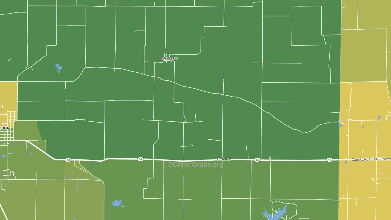 Thackeray, IL Map of Assault Rates