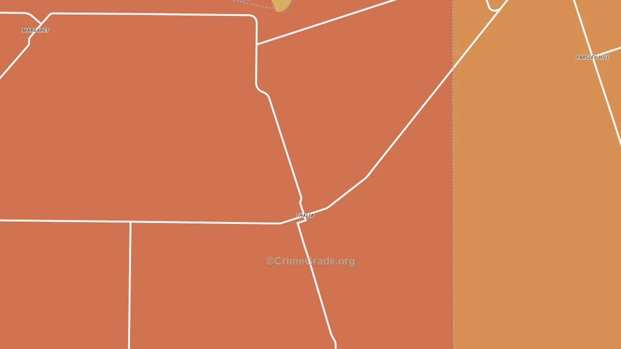 Thalia, TX Map of Assault Rates