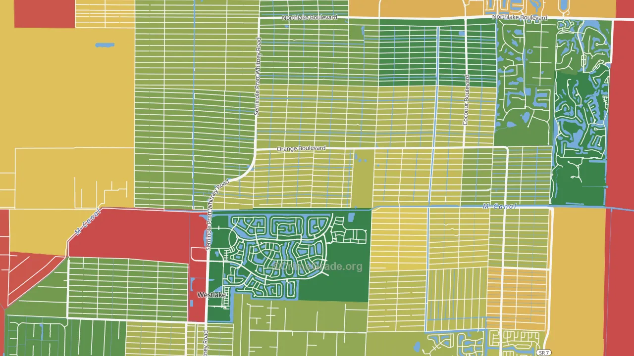The Acreage, FL Map of Assault Rates