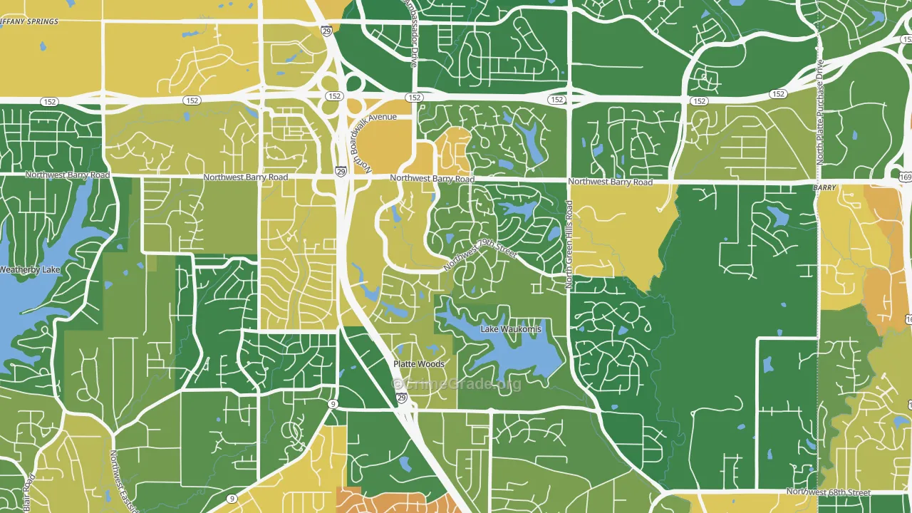 The Coves, Kansas City, MO Map of Assault Rates