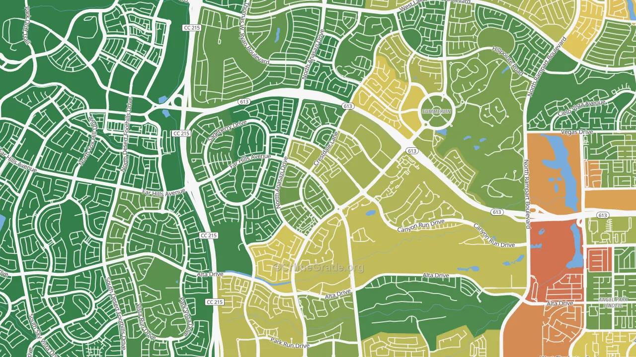The Crossing, Las Vegas, NV Map of Assault Rates