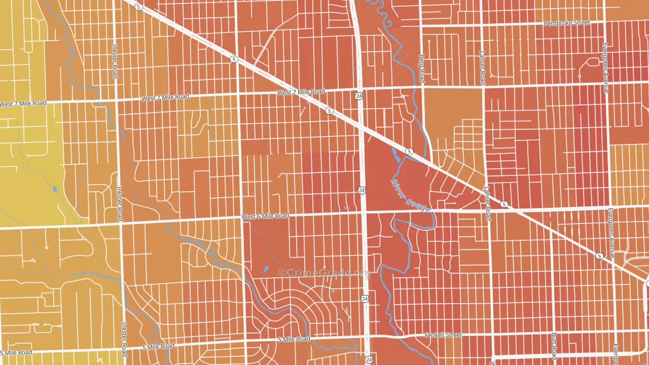 The Eye, Detroit, MI Map of Assault Rates