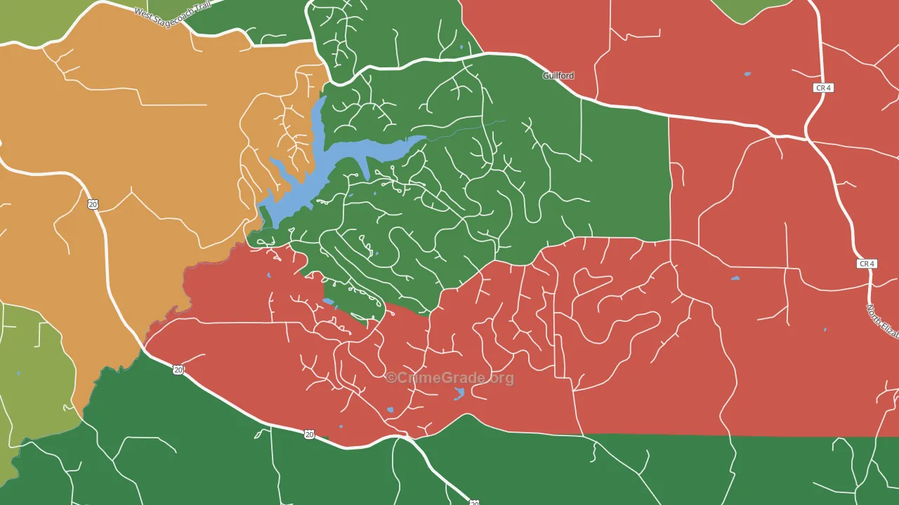 The Galena Territory, IL Map of Assault Rates