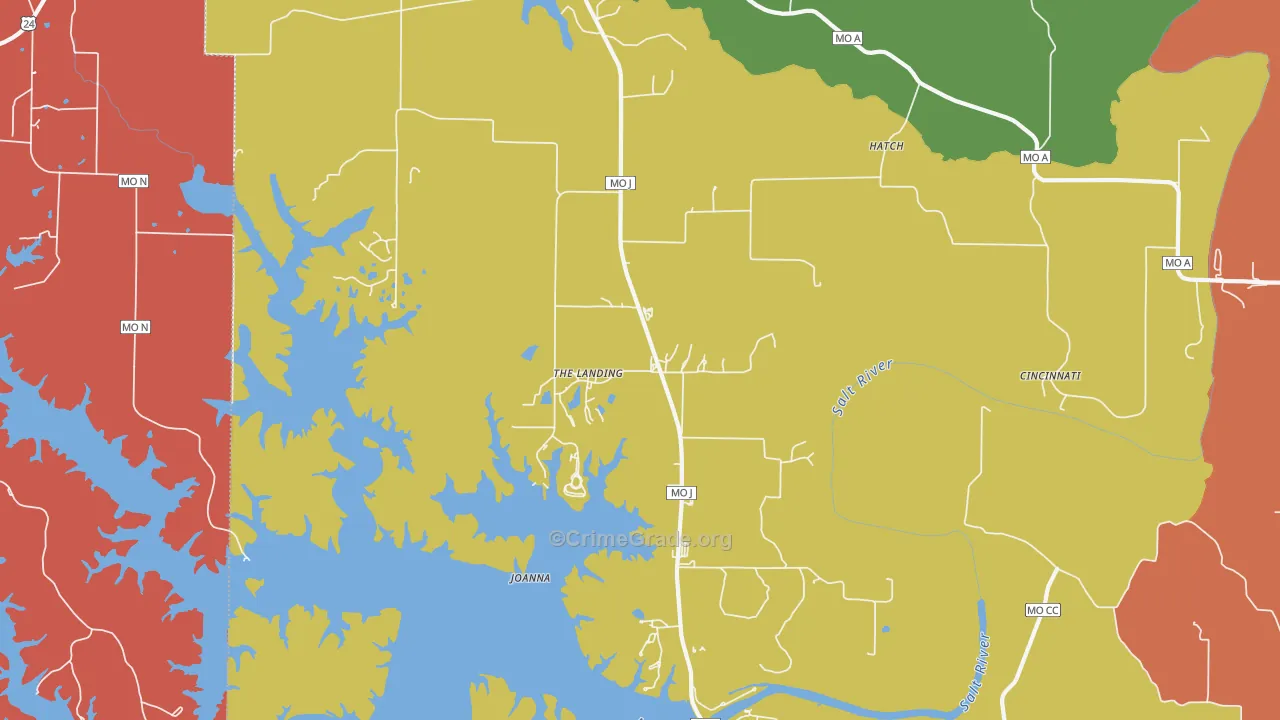 The Landing, MO Map of Assault Rates