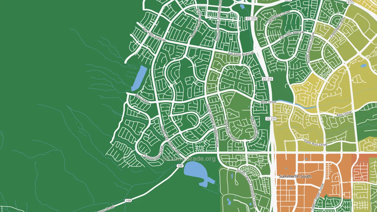 The Paseos, Las Vegas, NV Map of Assault Rates