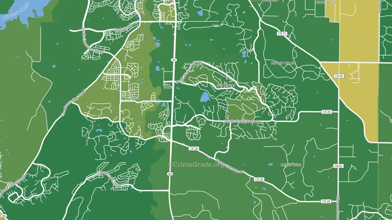 The Pinery, CO Map of Assault Rates