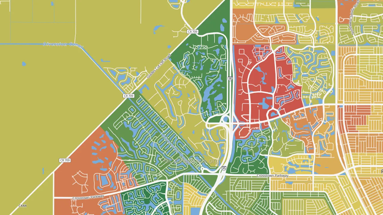The Reserve, Port St. Lucie, FL Map of Assault Rates