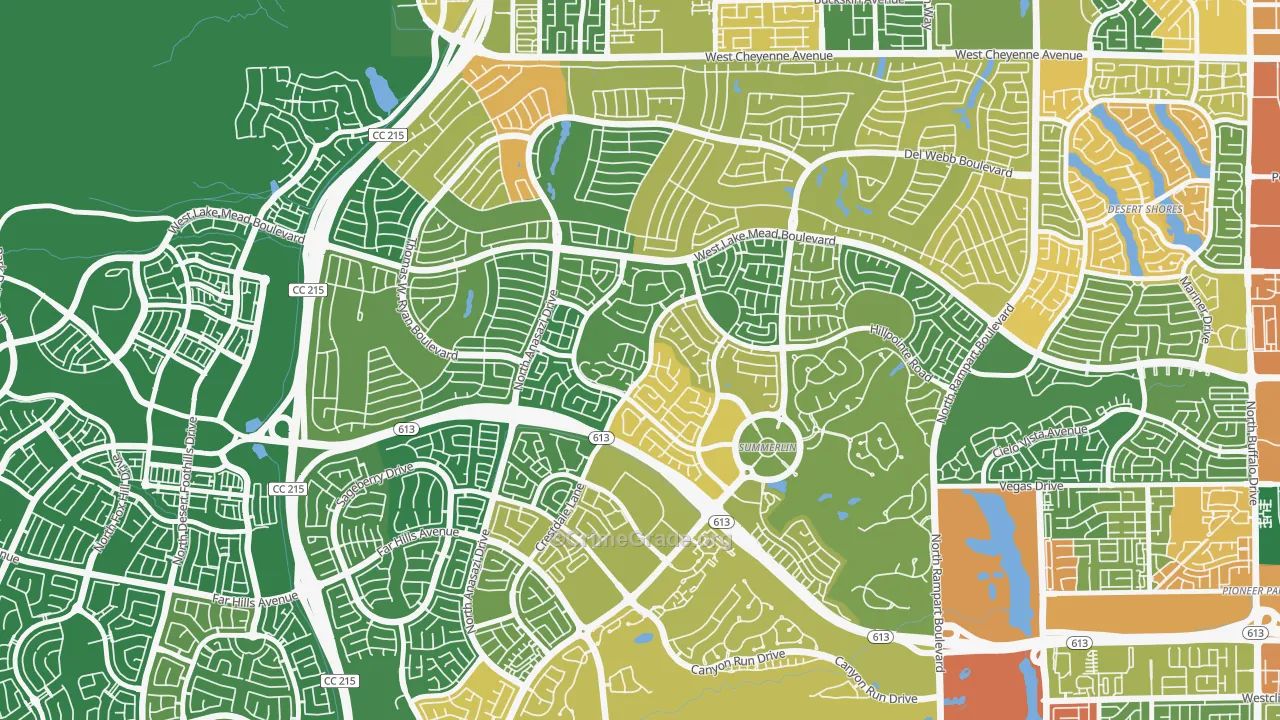 The Trails, Las Vegas, NV Map of Assault Rates