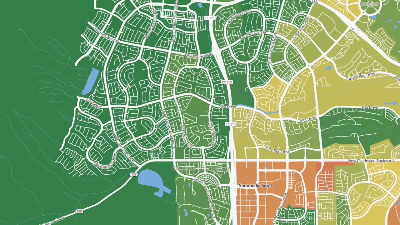 The Vistas, Las Vegas, NV Map of Assault Rates