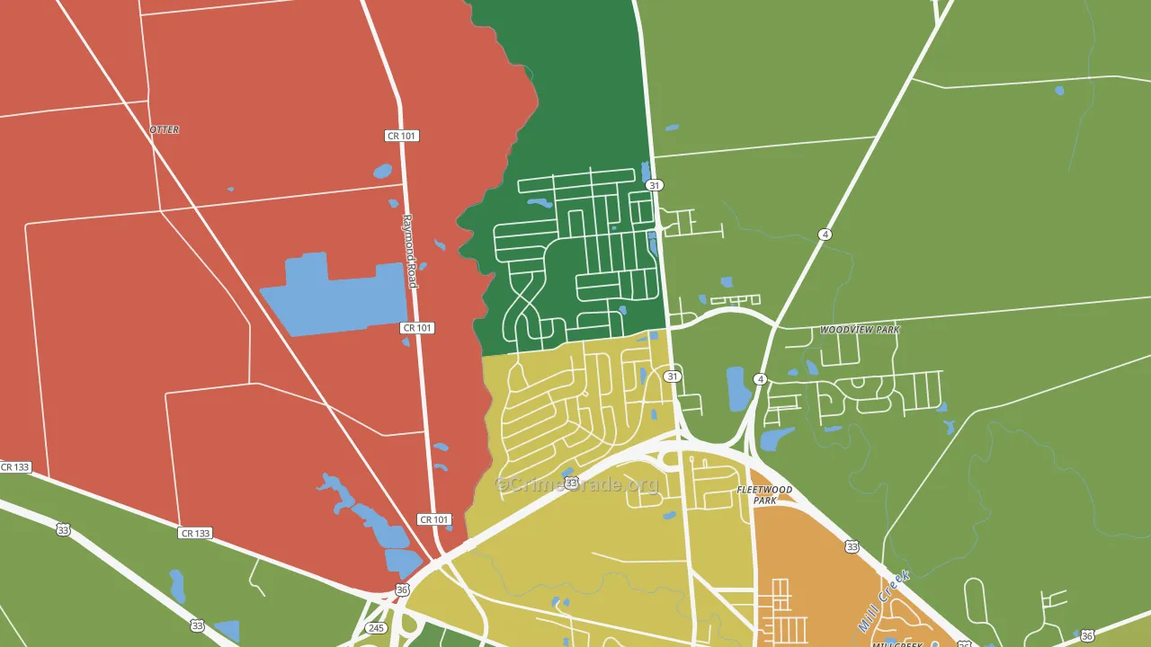The Woods at Mill Valley, Marysville, OH Map of Assault Rates