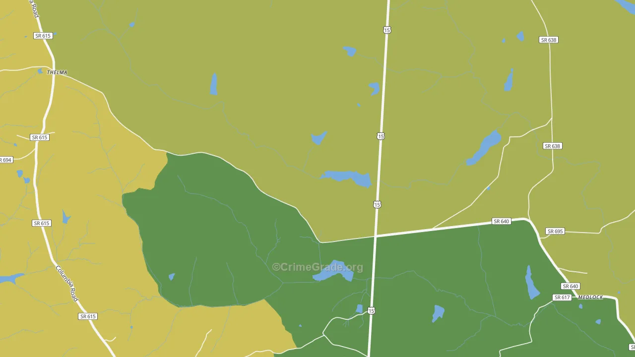 Thelma, VA Map of Assault Rates