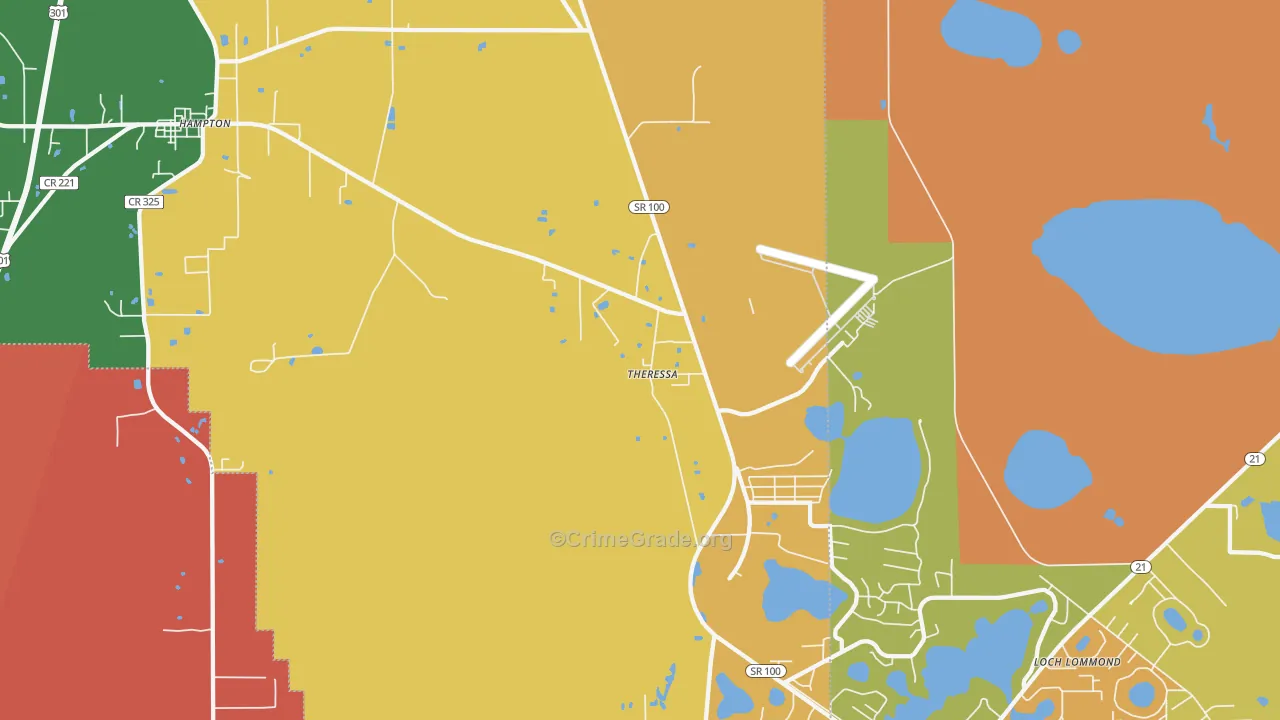Theressa, FL Map of Assault Rates