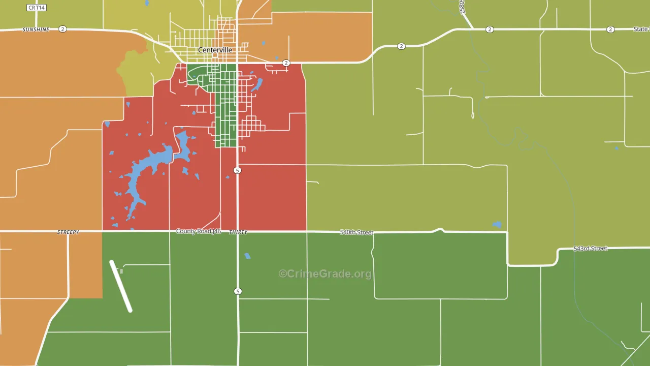Thirty, IA Map of Assault Rates