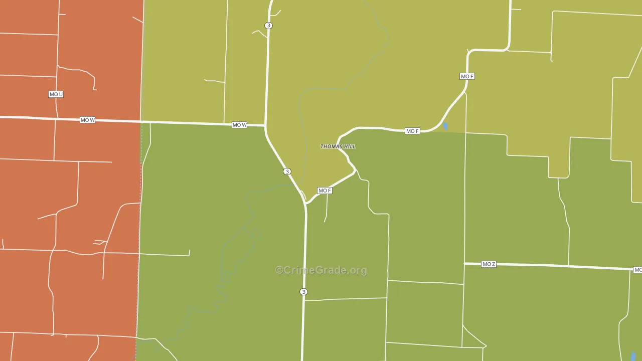 Thomas Hill, MO Map of Assault Rates