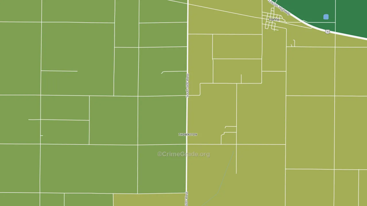 Thomaston, IN Map of Assault Rates