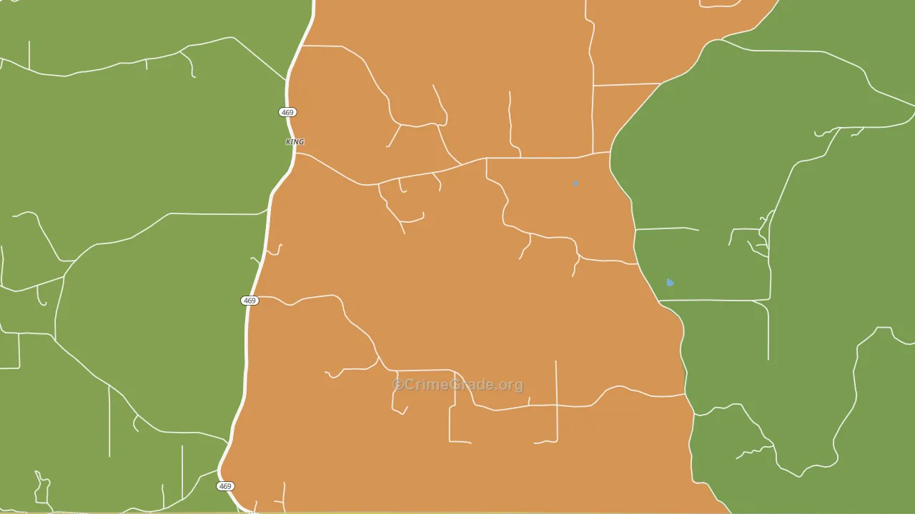 Thomasville, MS Map of Assault Rates