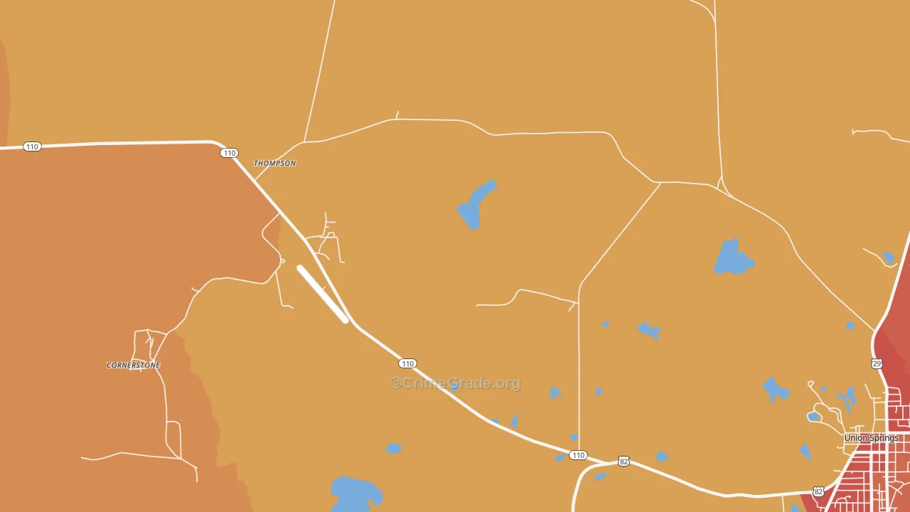 Thompson, AL Map of Assault Rates
