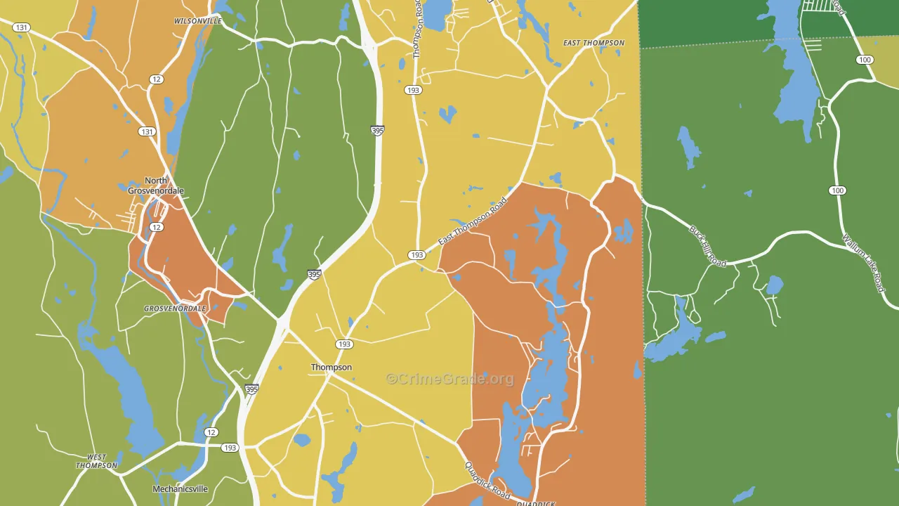 Thompson, CT Map of Assault Rates