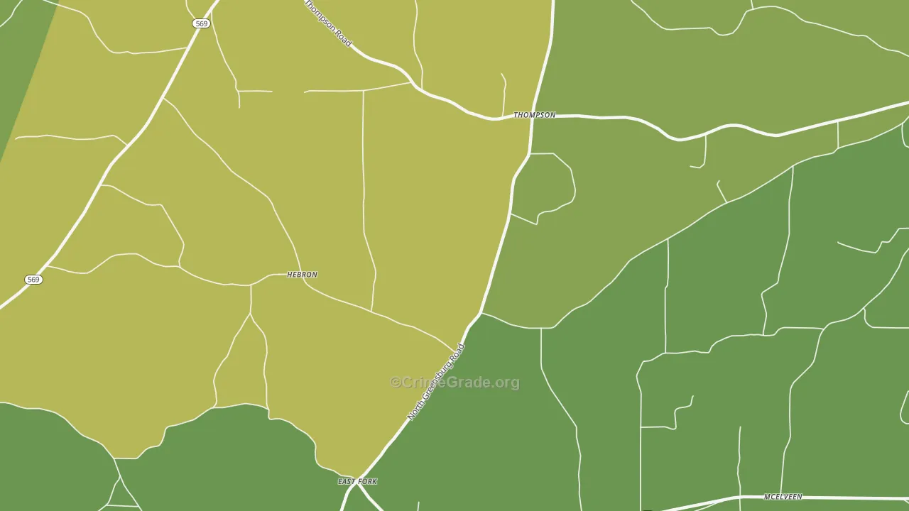 Thompson, MS Map of Assault Rates