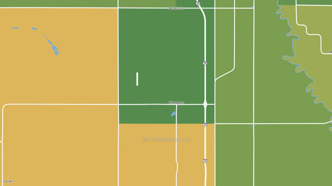 Thompson, ND Map of Assault Rates
