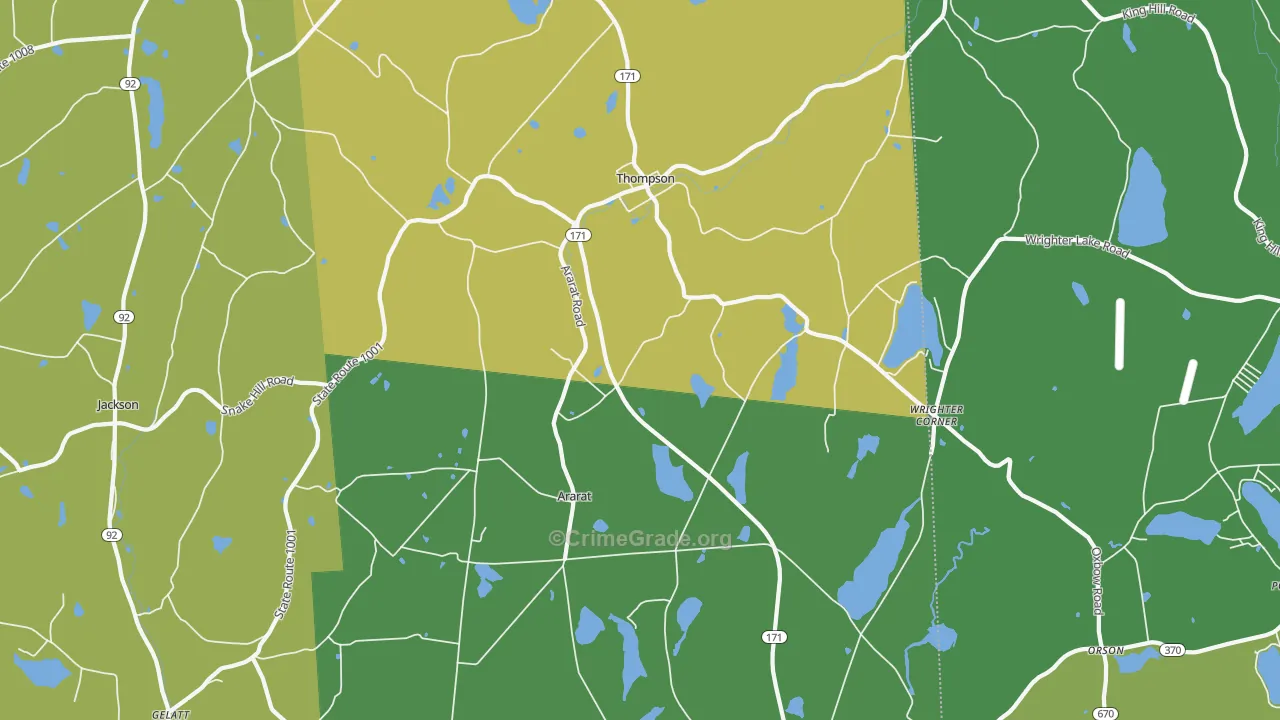 Thompson, PA Map of Assault Rates