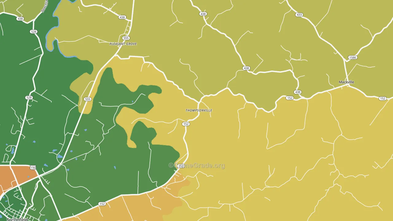 Thompsonville, KY Map of Assault Rates