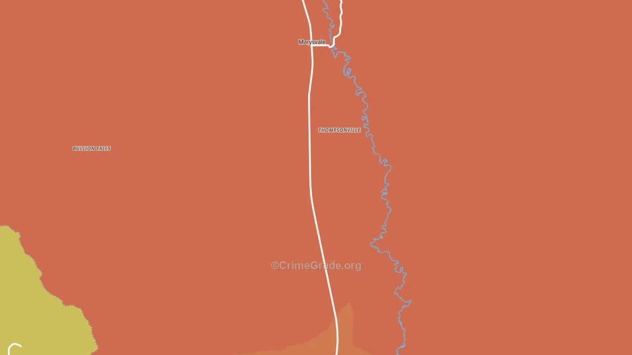 Thompsonville, UT Map of Assault Rates
