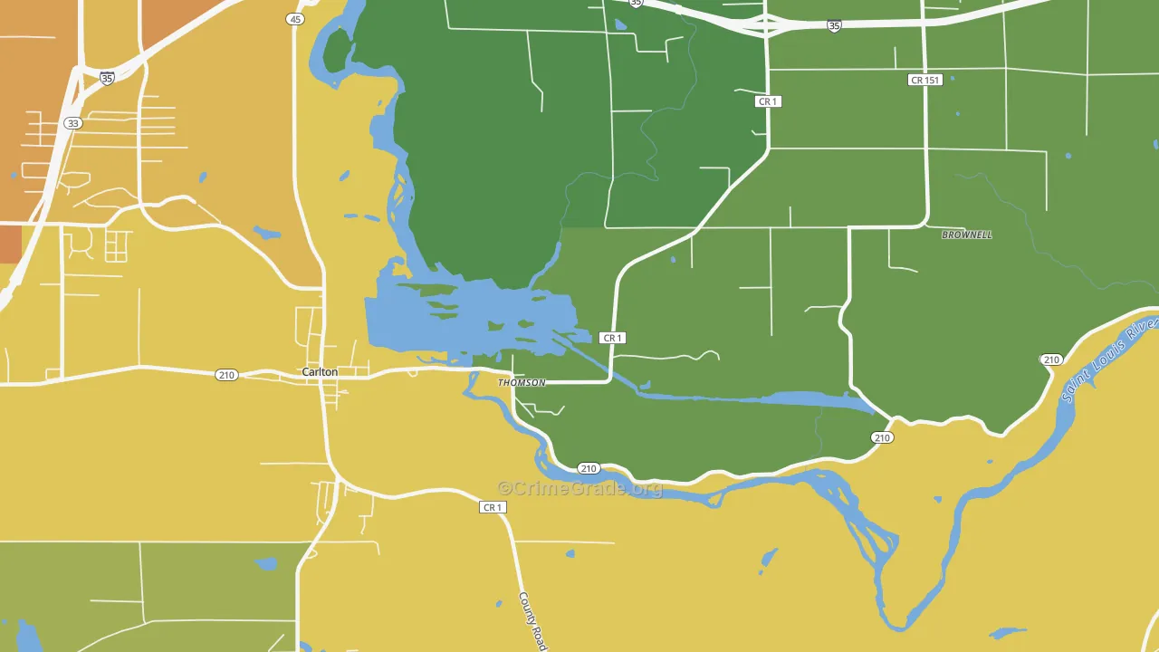 Thomson, MN Map of Assault Rates