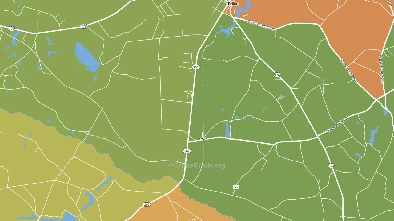 Thor, SC Map of Assault Rates