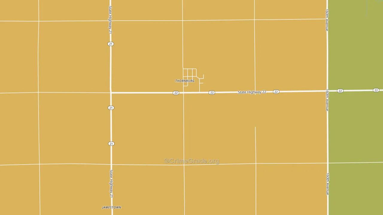 Thornburg, IA Map of Assault Rates