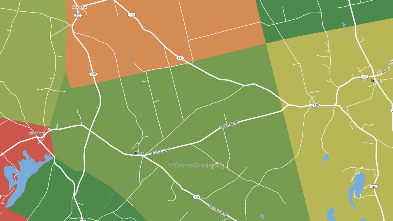 Thorndike, ME Map of Assault Rates