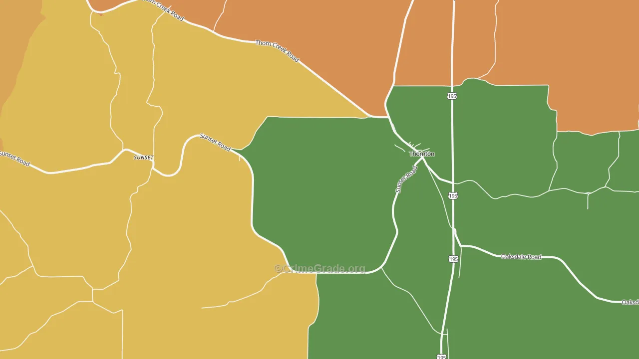 Thornton, WA Map of Assault Rates