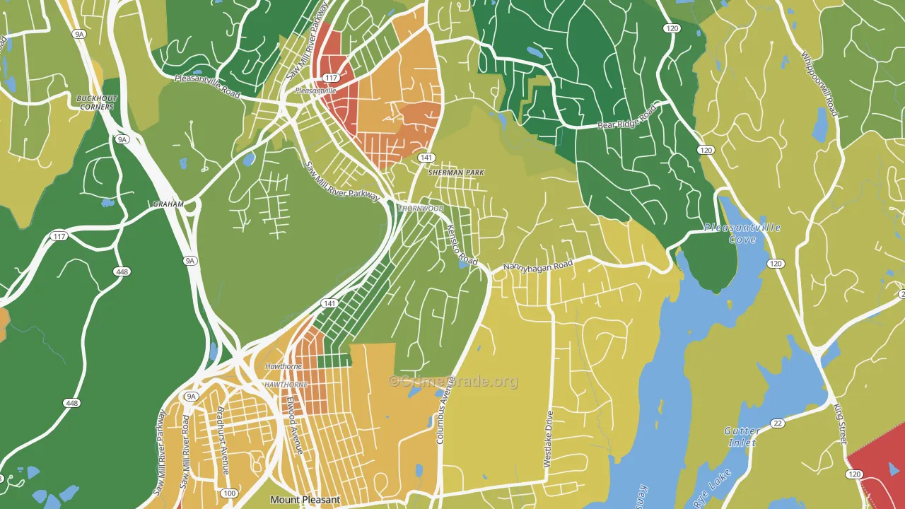 Thornwood, NY Map of Assault Rates