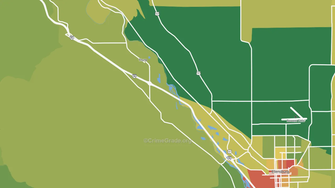 Thorp, WA Map of Assault Rates