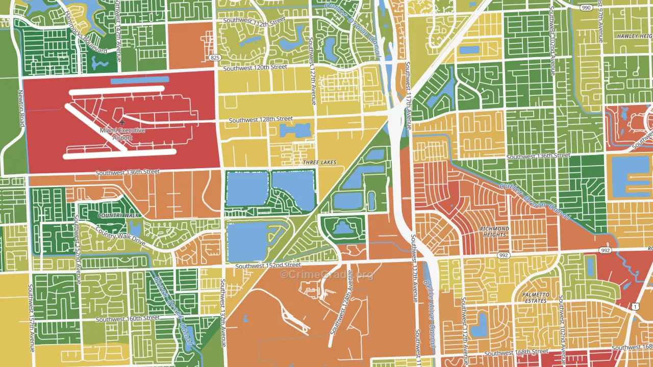 Three Lakes, FL Map of Assault Rates