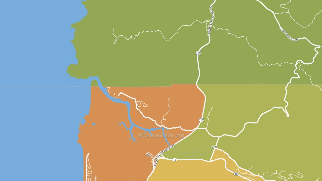 Three Rocks, OR Map of Assault Rates