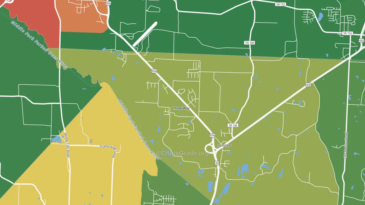 Three Way, TN Map of Assault Rates
